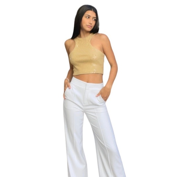 RETROFETE Audra Sequined Sleeveless Crop Top - Picture 6 of 12